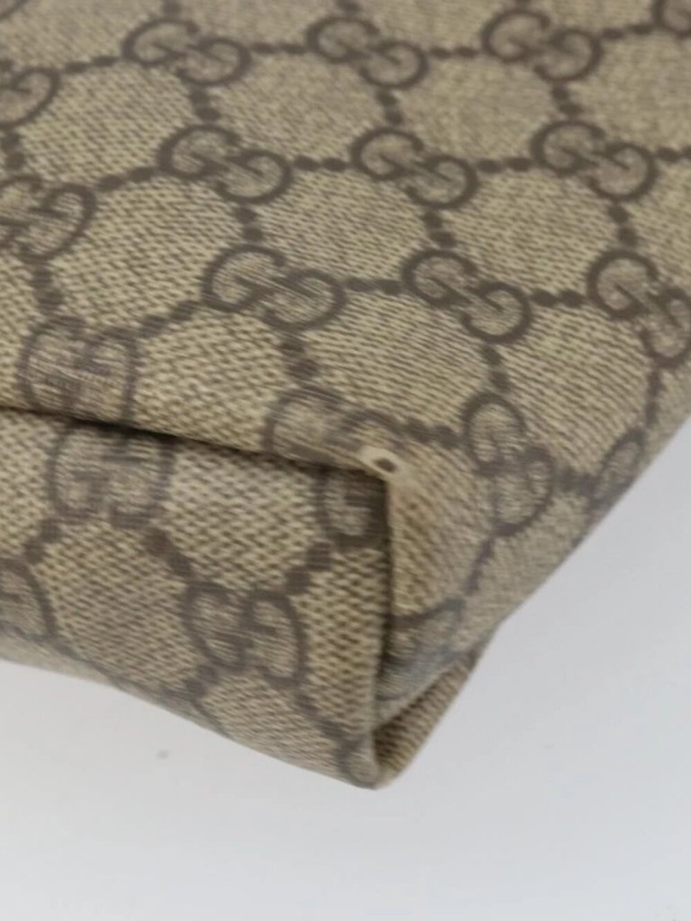 GUCCI GG Supreme Shoulder Bag PVC Beige Gold 223666 Auth 170370 - Picture 9 of 16